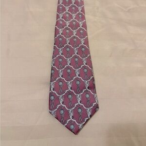 Elegant Pink and Gray Men's Tie
